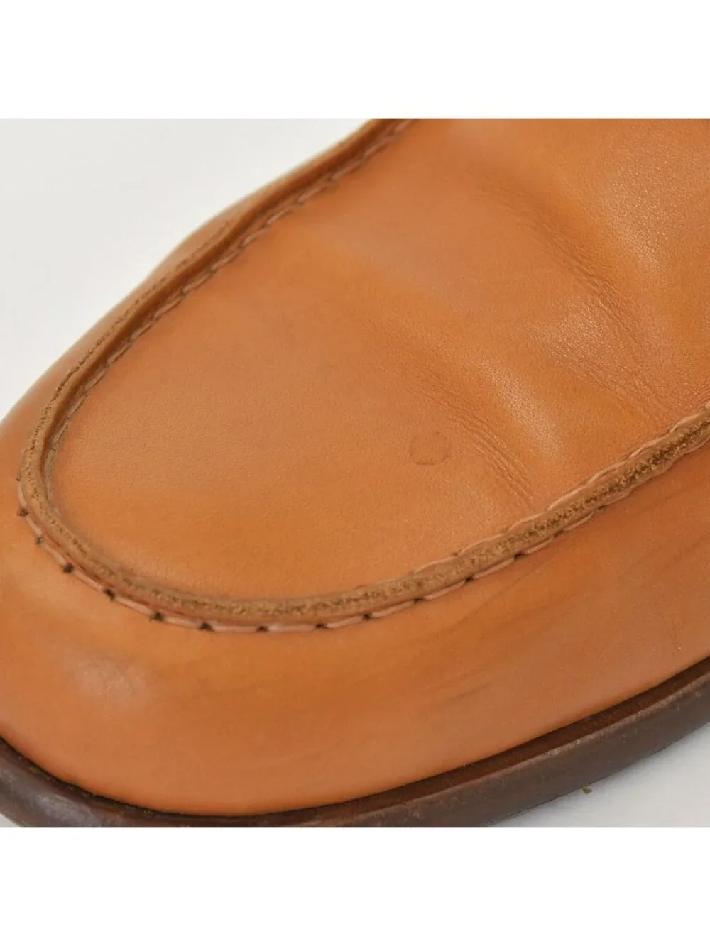 Hermes Moccasin Calf Kelly Buckle Brown Silver Leather